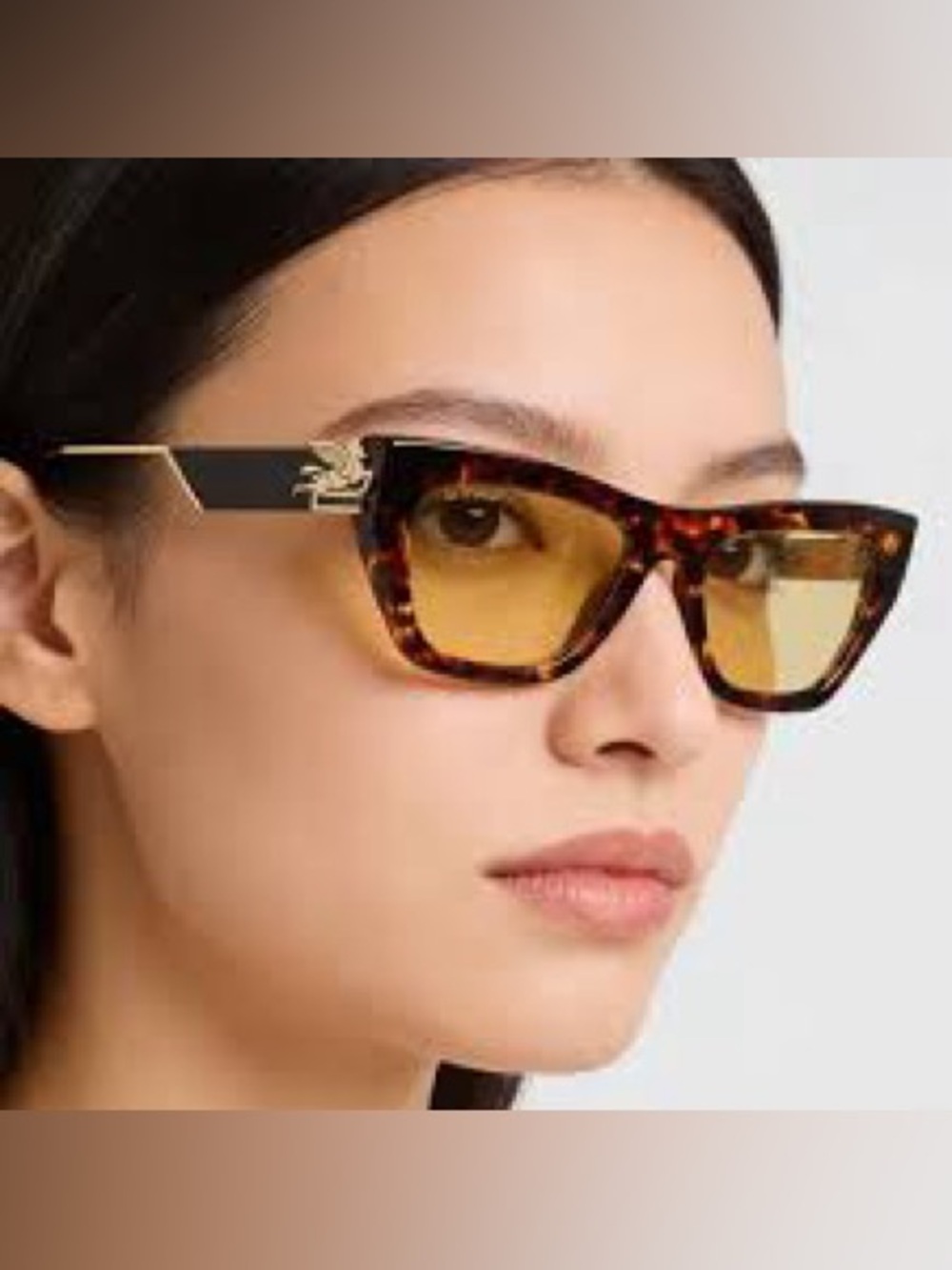 New Etro Tortoiseshell Cat Eye Sunglasses - Brown Lenses 0028/S